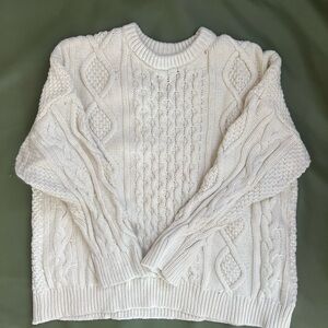 GAP Ivory Cable Knit Sweater